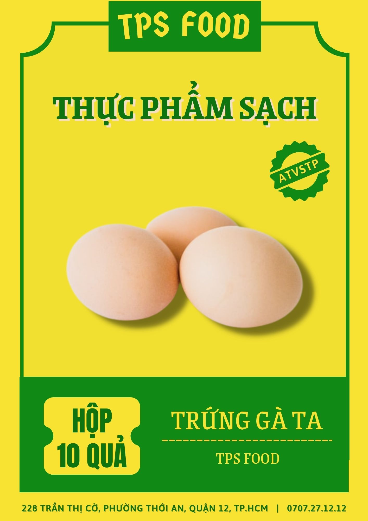 Hộp 10 trứng gà ta - tps food