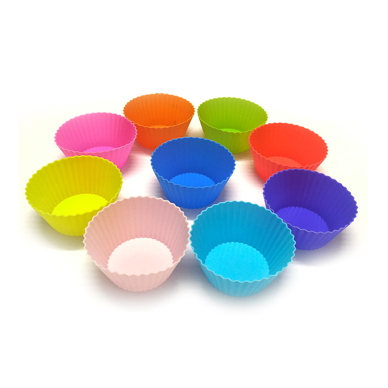 Bộ 5 Khuôn Bánh Cupcake Silicon 7cm, Khuôn Cup Muffin