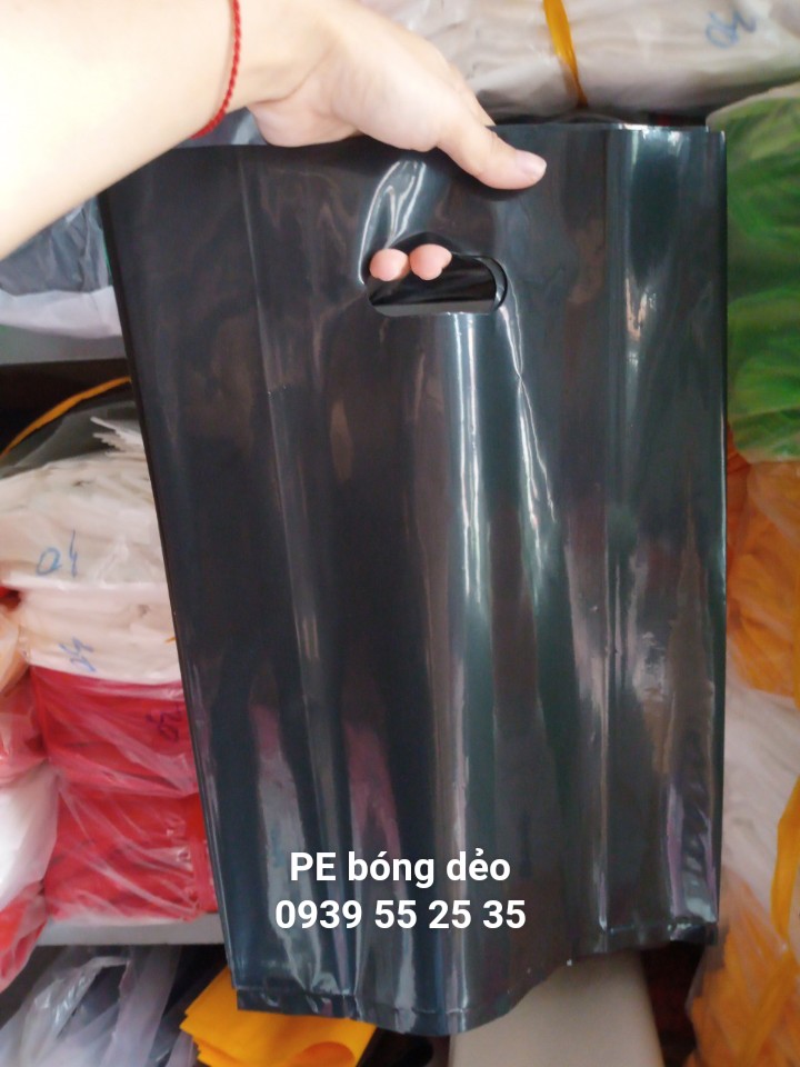[500gr-1kg/size] Túi nilon PE bóng dẽo dai  MÀU ĐEN (nhiều size)