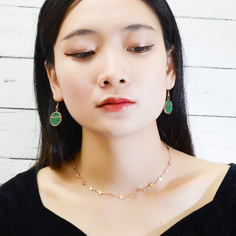 Dây chuyền ngôi sao titan ko đen tt 2559