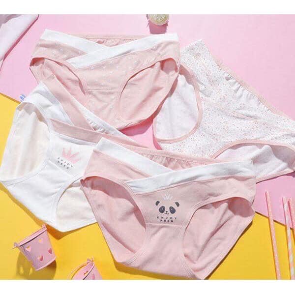 Quần lót bầu - Set quần lót bầu cạp chéo cute
