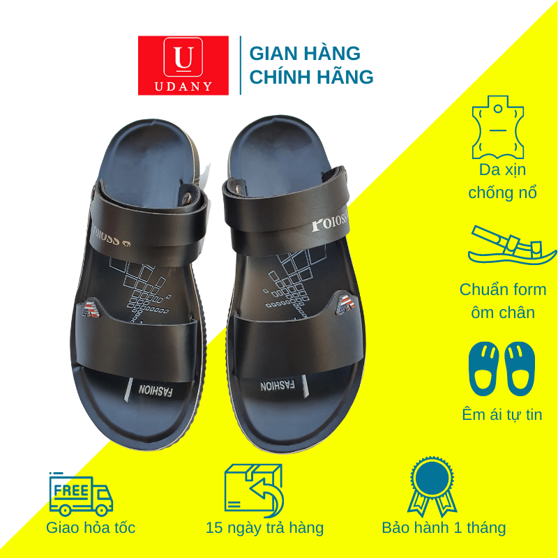 Dép Nam Da Bò Thật Dép Quai Hậu Nam Dép Quai Ngang Nam Đẹp Nhất Trẻ Trung Năng Động Phù Hợp Đi Chơi Đi Du Lịch Đi Học Có Đế Chống Trơn Trượt - DQN22