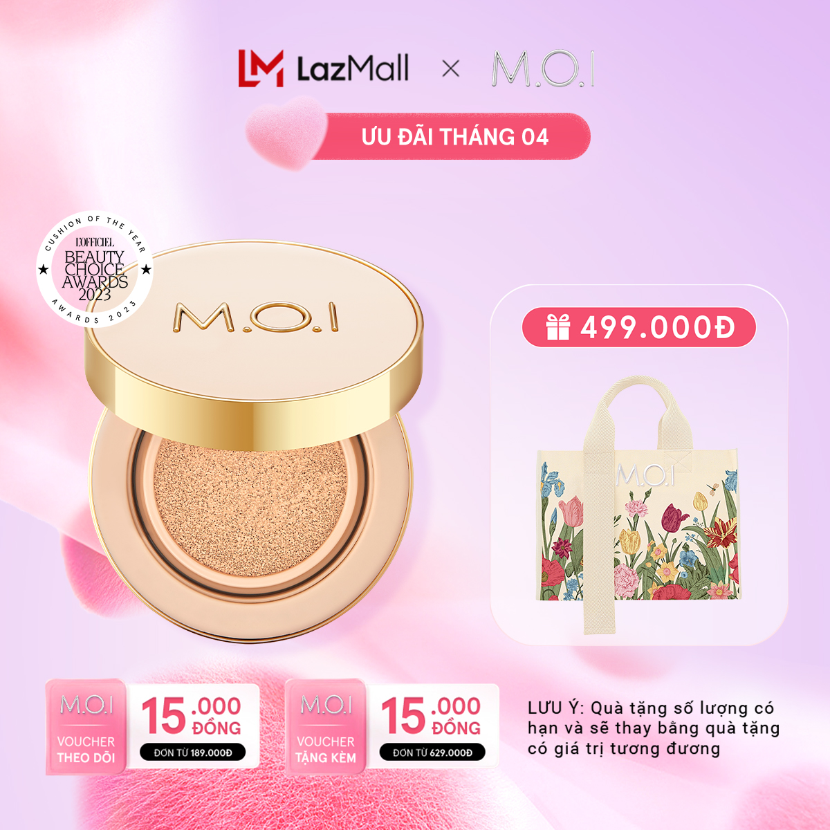 Phấn nước M.O.I Premium Edition Baby Skin Cushion Phiên bản cao cấp SPF 50+ PA+++ 12g