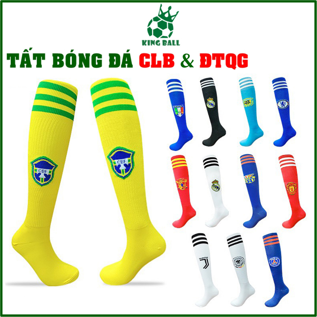 Tất Bóng Đá CLB Vớ Đá Banh Trẻ Em Arsenal, Liverpool, Real Madrid, Barcenola, Juventus, Manchester, Chealsea, Bayern, Đức, Brazin, Ý