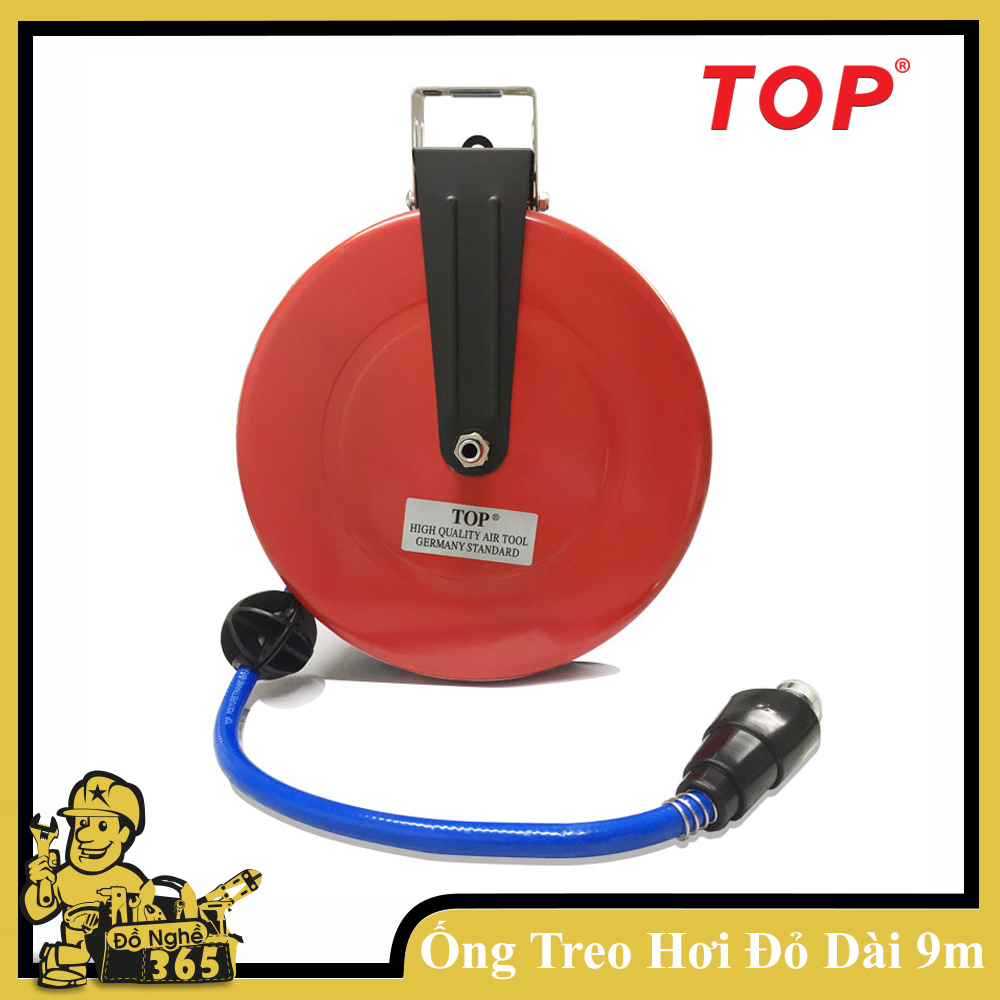 Ống treo áp suất 8MM x 9M TOP, dùng dẫn hơi đến thiết bị sử dụng chuyên dùng cho gara tiệm sửa xe phân xưởng nhà máy, ống có thể treo lên cao tự động rut dây rất tiện lợi cho quá trình sử dụng