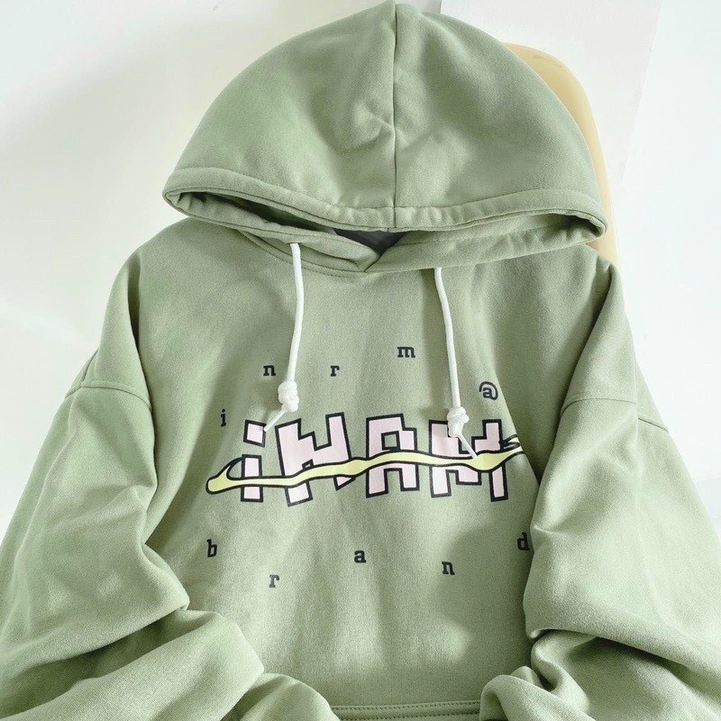 (Hot Trend 2021) Áo Khoác Hoodie Nỉ Nam Nữ, Áo Hoodie Form Rộng Phối Màu Trẻ Trung, in Họa Tiết iNAM Đáng Yêu Dễ thương ( NÓN 2 LỚP )