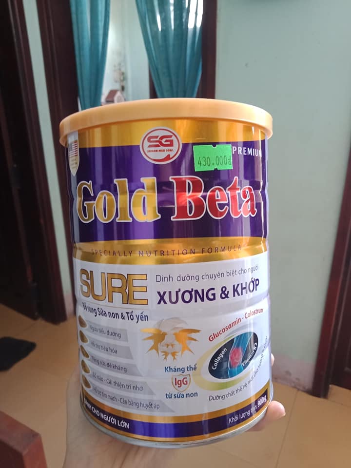 Sữa cho người già ĐẶC BIỆT CHO XƯƠNG KHỚP - Sữa Gold Beta Sure 900g - Sữa cho người già Ngăn ngừa Loãng Xương - Sữa người già - Sữa dành cho người già