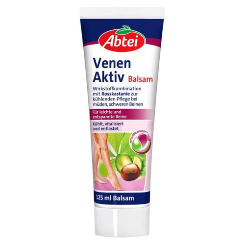 Kem Bôi Chống  Giãn Tĩnh Mạch Abtei Venen Aktiv - Kem Bôi  Giãn Tĩnh Mạch Đức Abtei Venen Aktiv Balsam, 125 ml -  Kem bôi giãn tĩnh mạch từ thiên nhiên Abtei