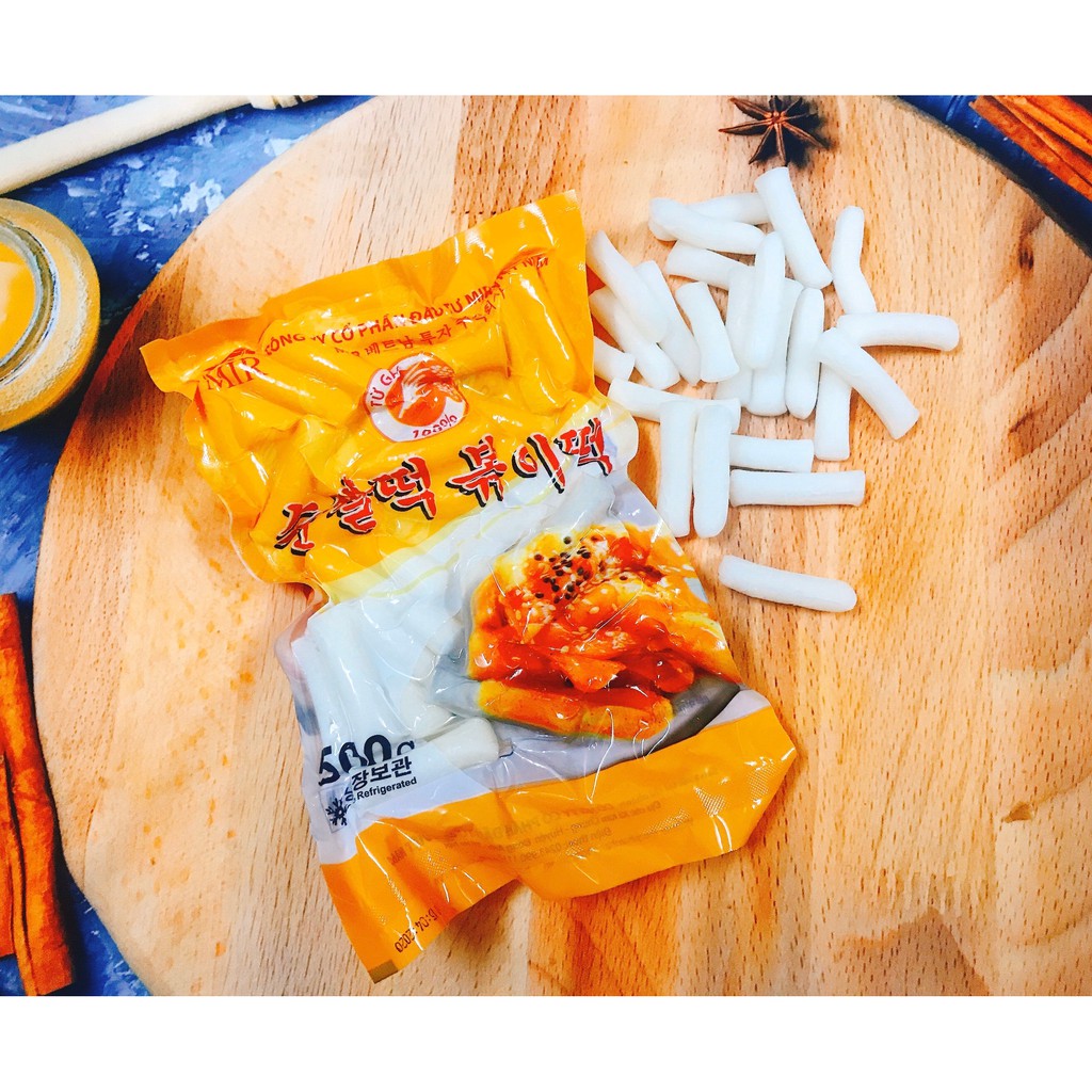 Tokbokki bánh gạo Hàn Quốc loại mới (vàng) - 500g tok sản phẩm tốt chất lượng cao đảm bảo an toàn cho sức khỏe người sử dụng cam kết như hình