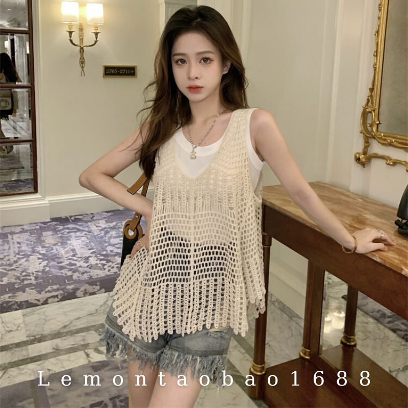 Set áo lưới đan phong cách boho thời trang nữ store1688
