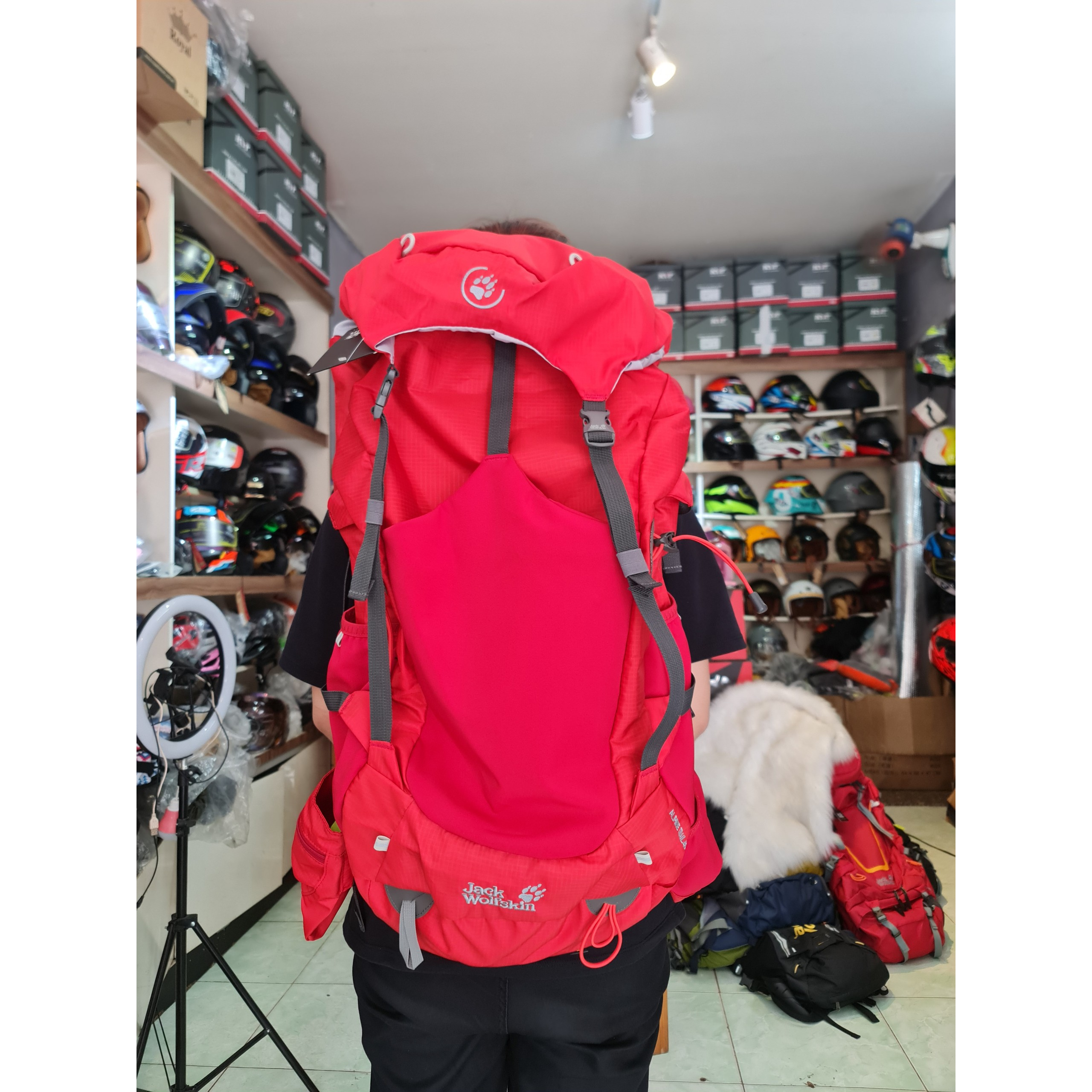 Balo Jack Wolfskin Alpine Trail 40 Lít chính hãng - Balo du lịch,trekking,leo núi có trợ lực nhiều ngăn tiện lợi