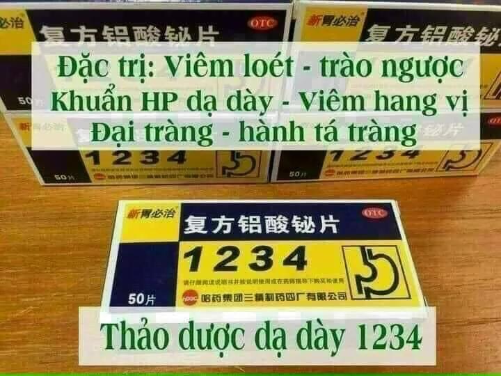 1234 thảo mộc dạ dày cực hiệu quả