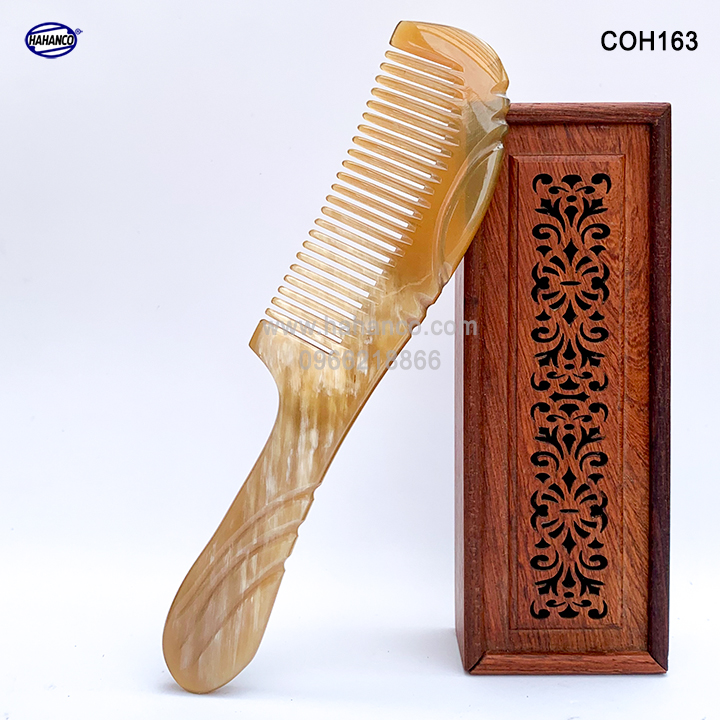 Lược sừng xuất Nhật Lược khía thon gọn đẹp Horn Comb of HAHANCO