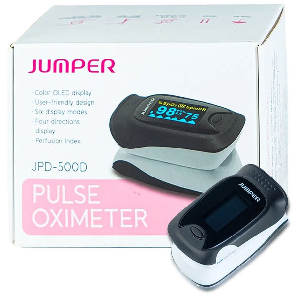 Máy đo nồng độ oxy trong máu Jumper JPD 500E Led hỗ trợ đo sự bão hòa oxy