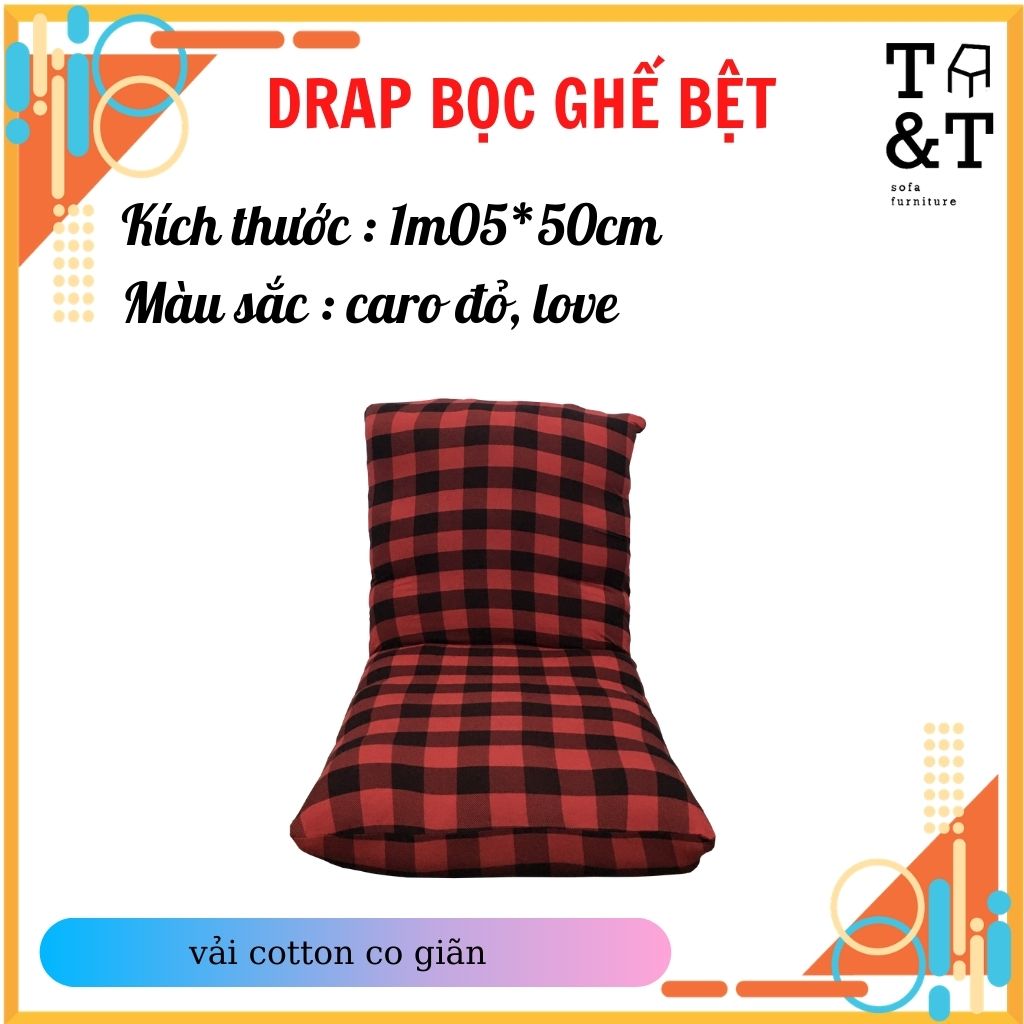 [HÀNG SẴN GIÁ RẺ] VỎ ÁO GA GHẾ BỆT TATAMI, cotton co giãn, siêu bền