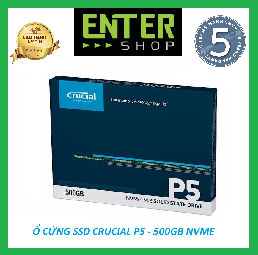 Ổ cứng ssd laptop crucial p5 500gb - nvme pcie gen 3x4