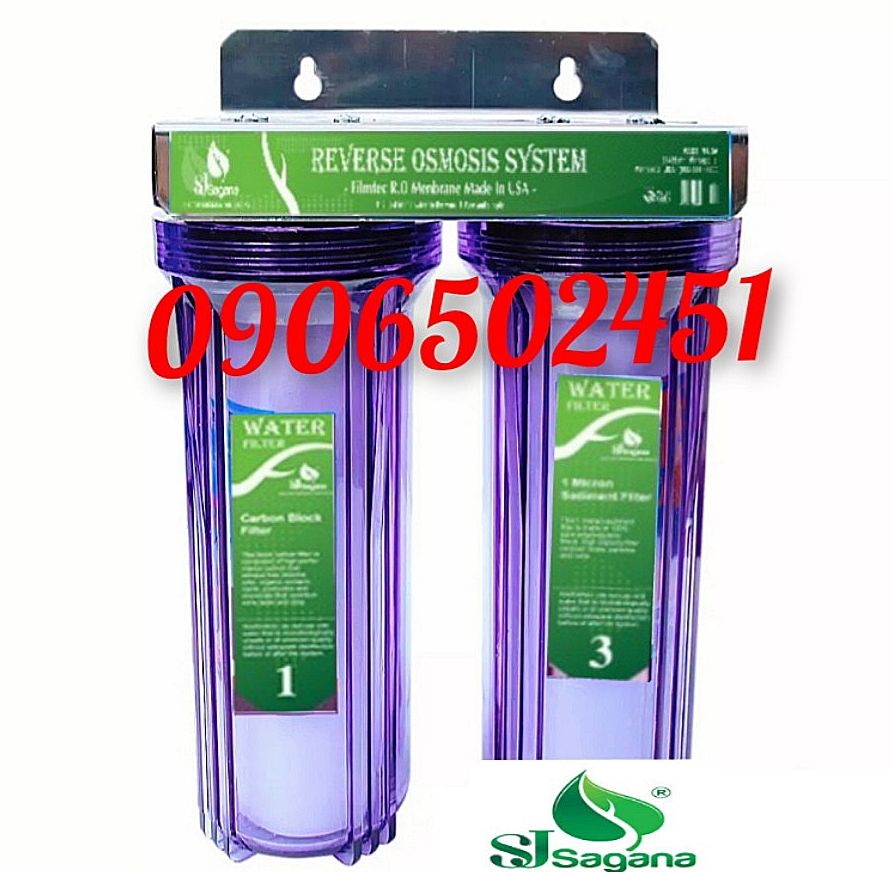 [HCM](ảnh thật) Bộ lọc nước sinh hoạt gia đình - bộ lọc thô đầu nguồn 2 cấp ly 10 Inch