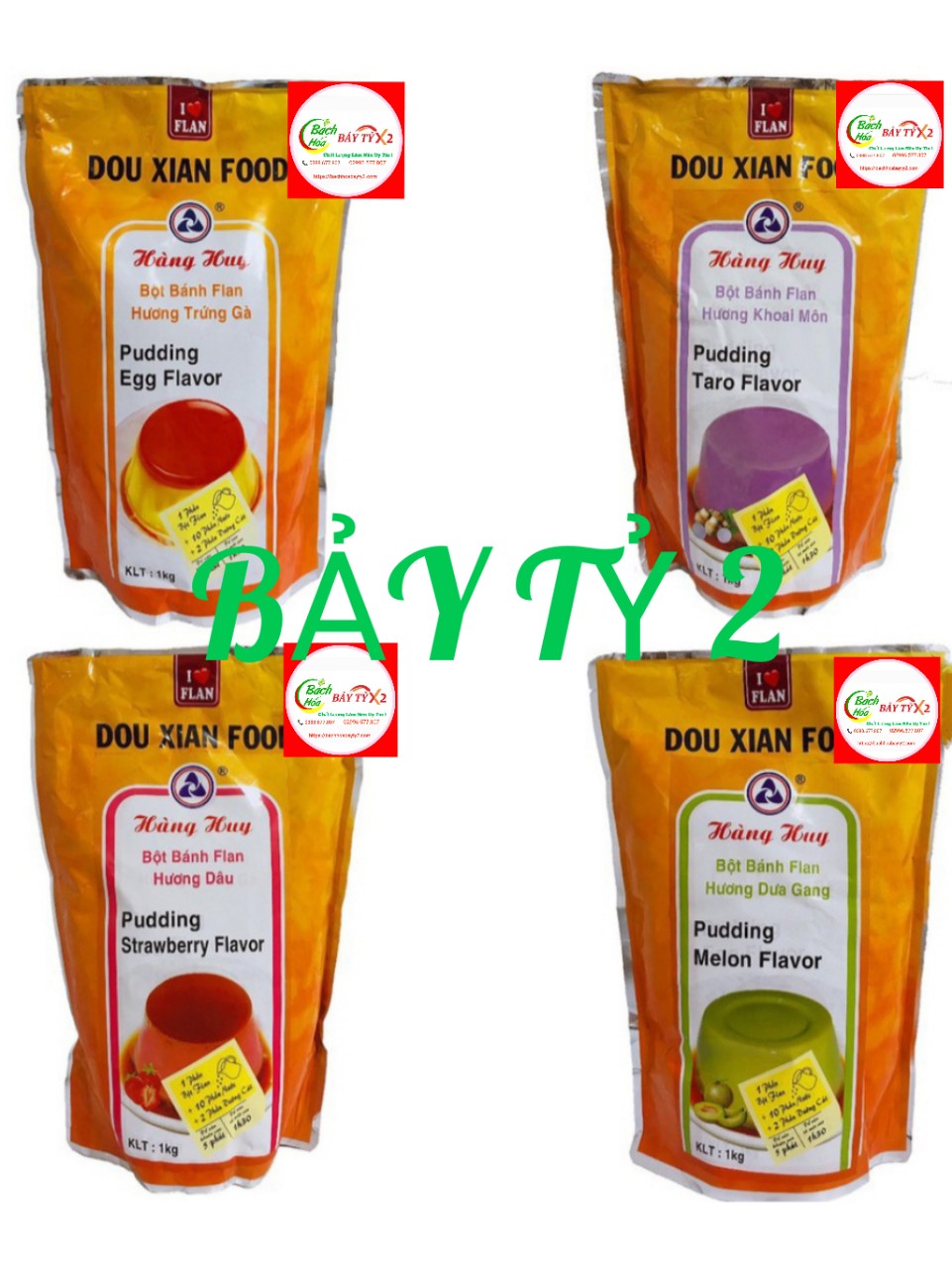 Bột bánh flan đa dụng túi 1kg