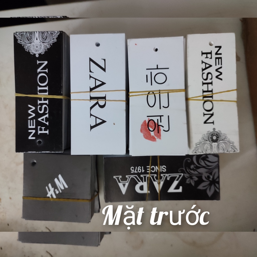 combo 100 mác quần áo, tag giấy, nhãn mác giấy,tag quần áo,phụ kiện cho shop thời trang