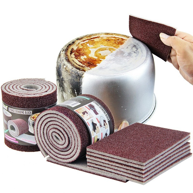 Miếng chà nồi rửa chén đánh bóng, miếng bọt biển nano lau chùi nhà bếp