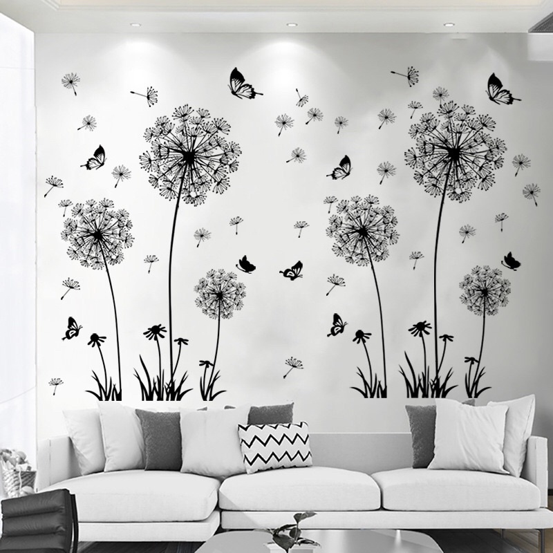 Decal dán tường bồ công anh