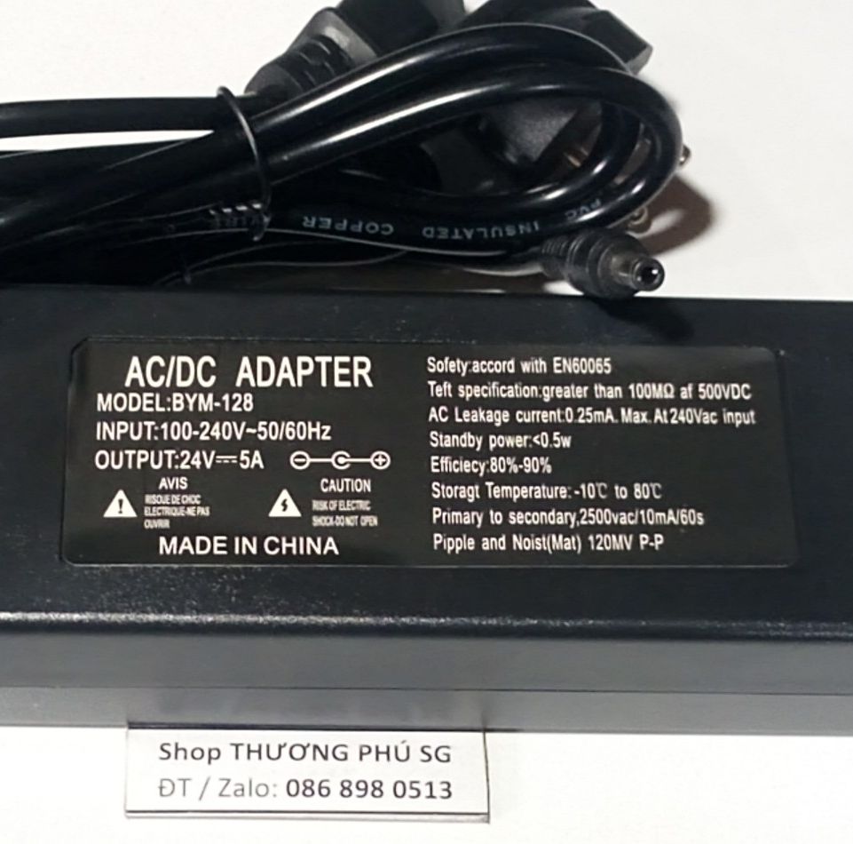 Bộ chuyển nguồn adapter dc: 24v - 5a