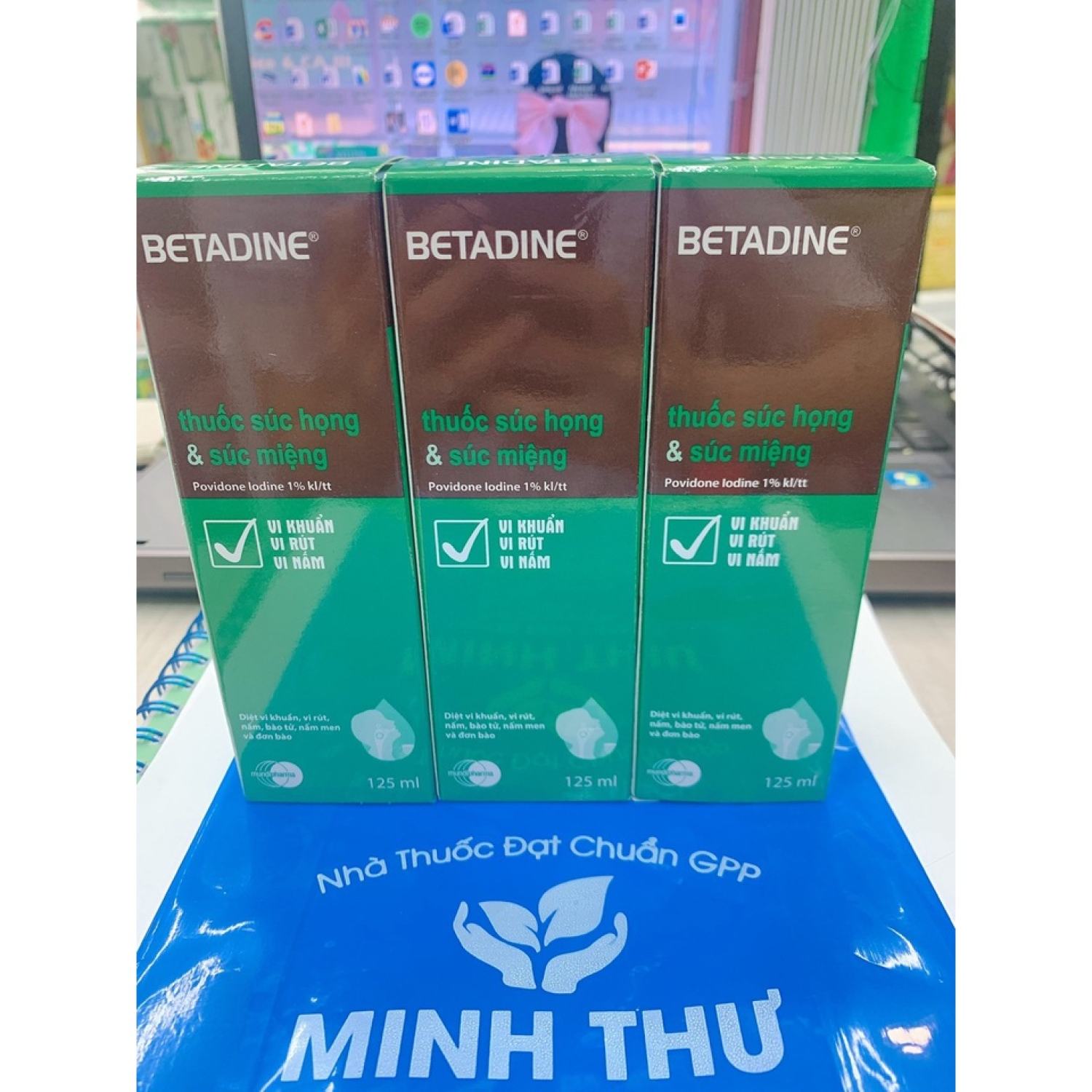 ✅ dung dịch súc họng & súc miệng betadine chai 125ml