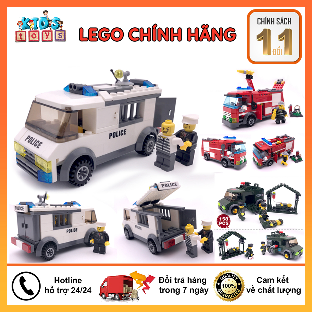 Full Bộ Lego Cảnh Sát Bắt Tội Phạm, đồ chơi xếp hình cho bé.