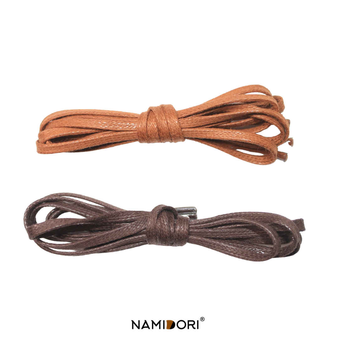 Dây giày tây cotton sáp bản dẹt namidori flat cotton waxed 3.0mm