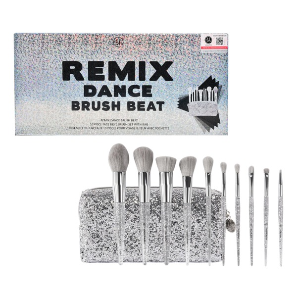 Bộ cọ trang điểm 10 cây bh cosmetics remix dance brush beat with bag