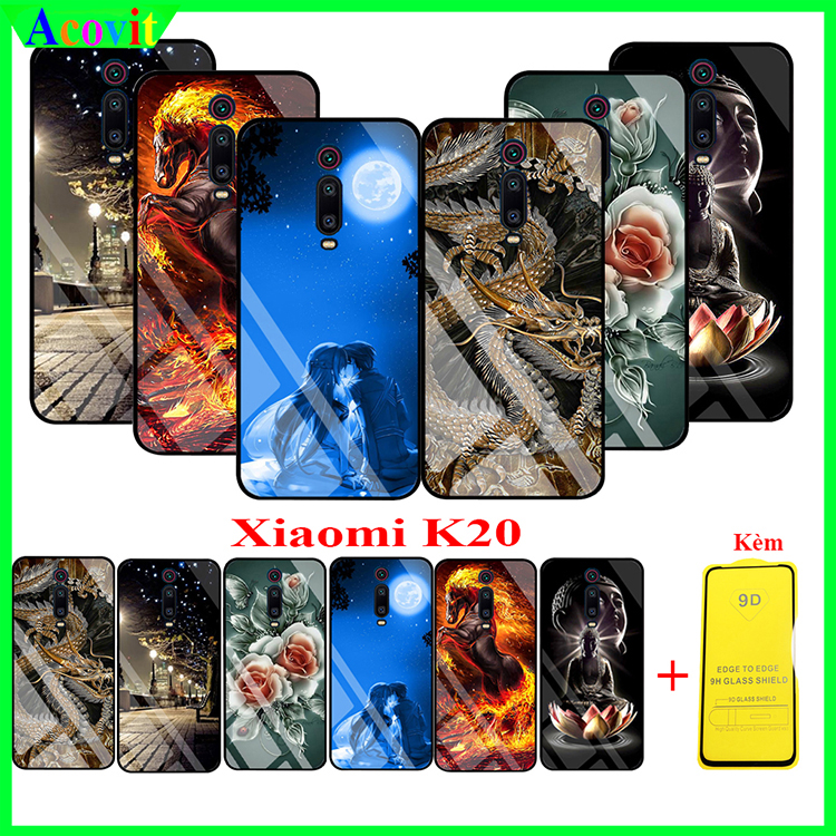 "Combo Ốp lưng Xiaomi Redmi K20 mặt kính 3D" _Kiểu dáng sang trọng, mặt kính siêu nét chống bẩn, chống bụi_ Hình ảnh sắc nét