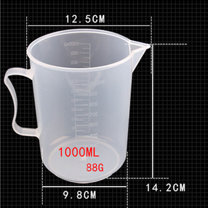 [HCM]Bộ 2 Ca Đong Nhựa Có Vạch Chia Định Lượng 1 Lít vntrade