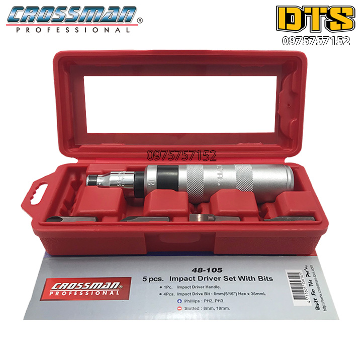 Bộ tô vít đóng 4 mũi cao cấp crossman - bộ tuốc nơ vít đóng crossman 48-105 professional