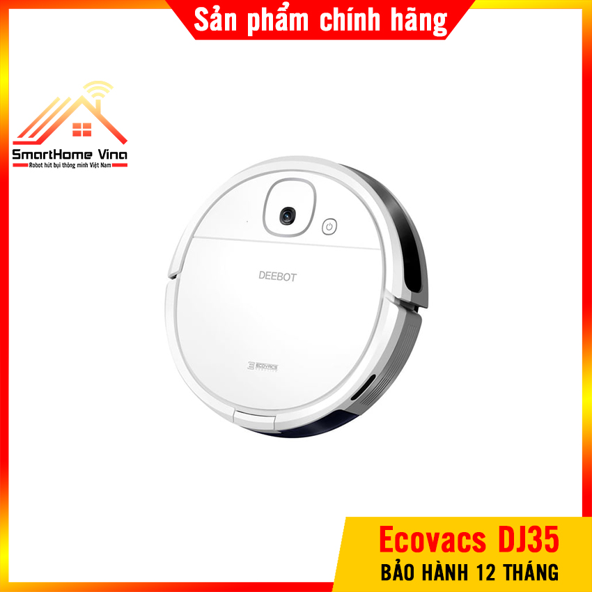 Robot hút bụi Ecovacs DJ35 - Hàng chính hãng Ecovacs - Điều khiển qua ứng dụng trên điện thoại. Tặng tài khoản app.