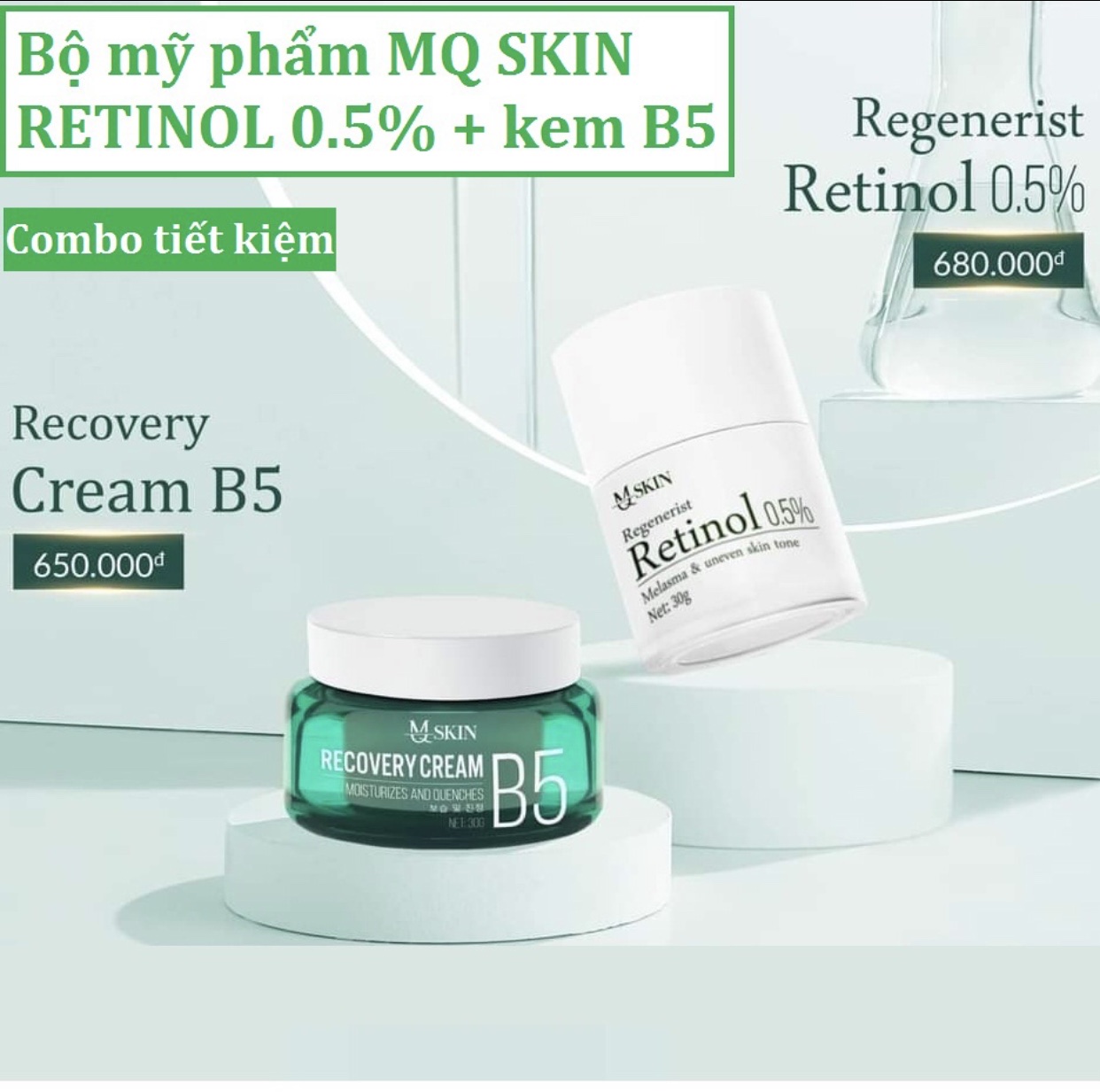 Combo tiết kiệm kem Face Retinol MQ SKIN 0