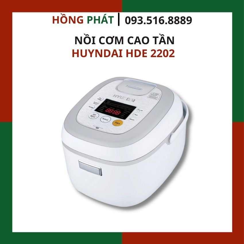 Nồi cơm điện cao tần hyundai hde 2202r/w 1.5l. hàng chính hãng