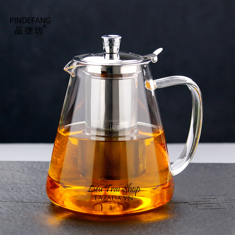 Ấm pha trà thuỷ tinh cao cấp chịu nhiệt 1500ml 1.5 lít