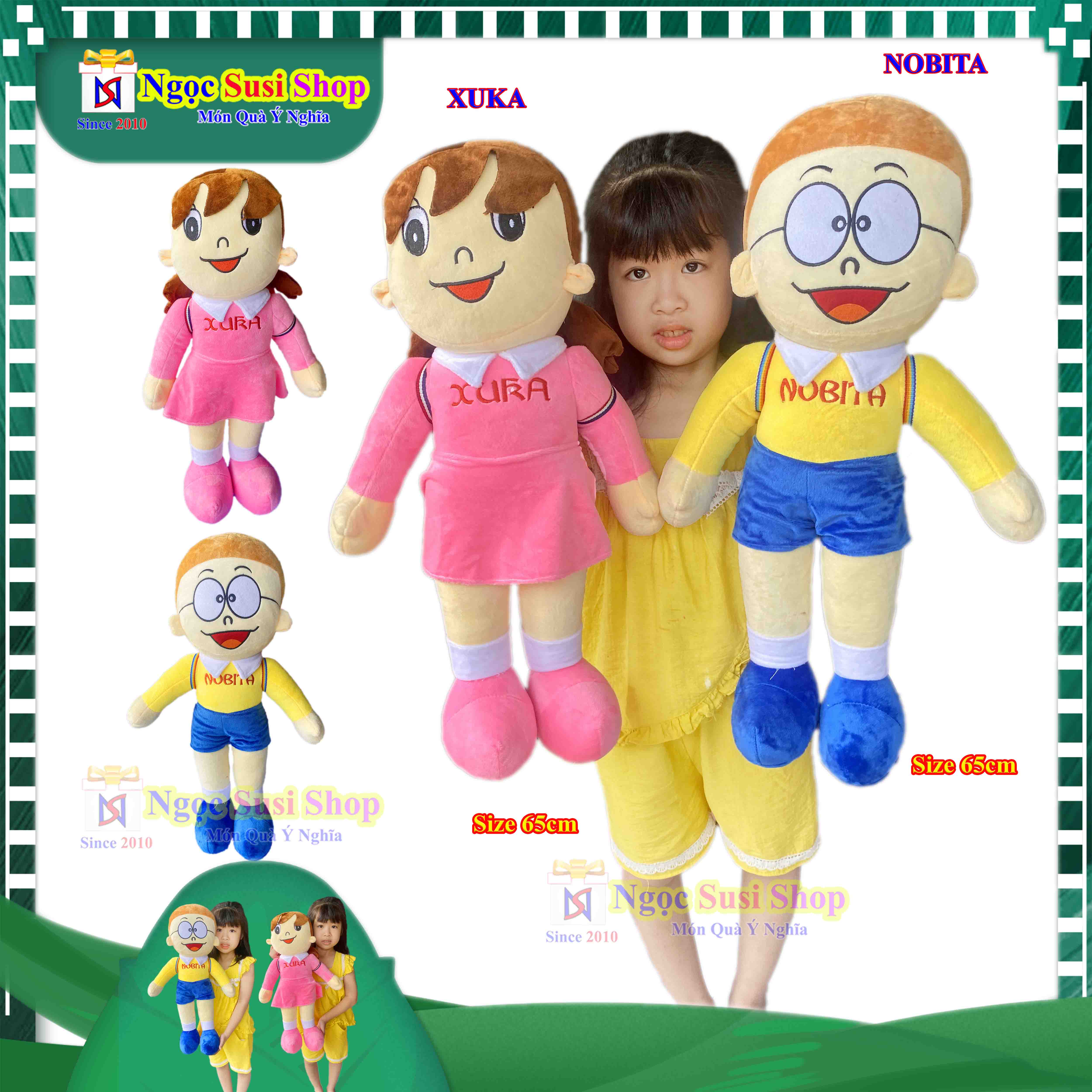 GẤU BÔNG NOBITA ,XUKA NHỒI BÔNG SIÊU ĐẸP SIÊU MỀM - THÚ BÔNG CHO BÉ XUKA NOBITA CHO BÉ YÊU ÔM NGỦ
