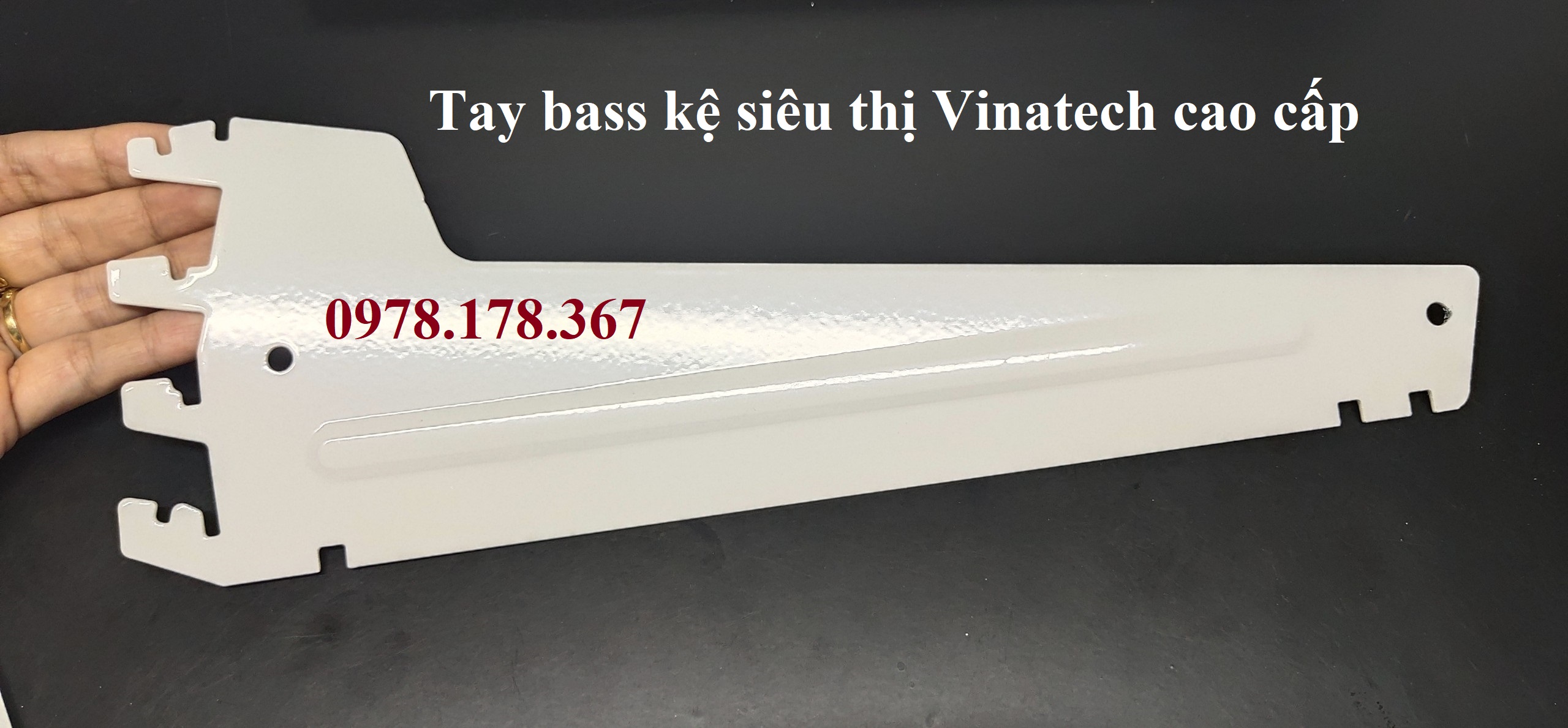 Tay Bat mâm kệ siêu thị Vinatech cao cấp, tay đỡ mâm kệ siêu thị