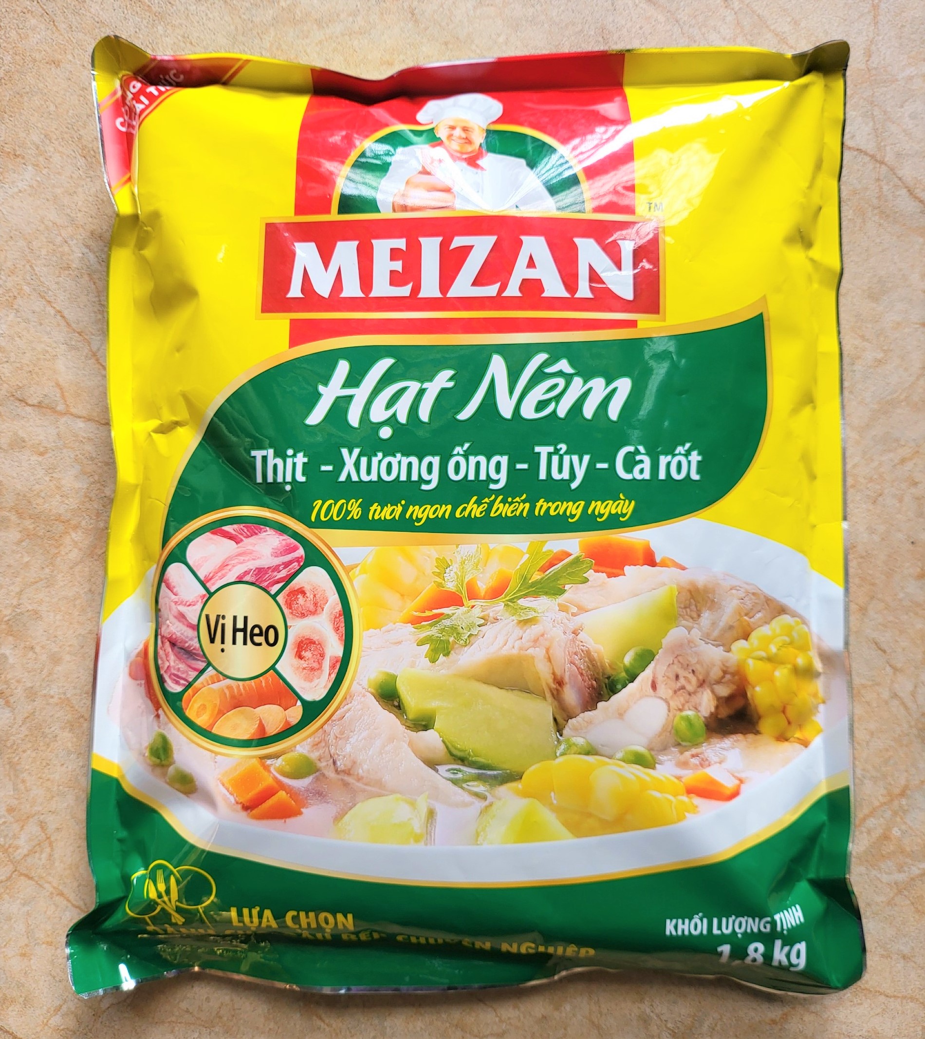 GÓI LỚN 1.8 Kg HẠT NÊM VỊ HEO MEIZAN Pork Seasoning