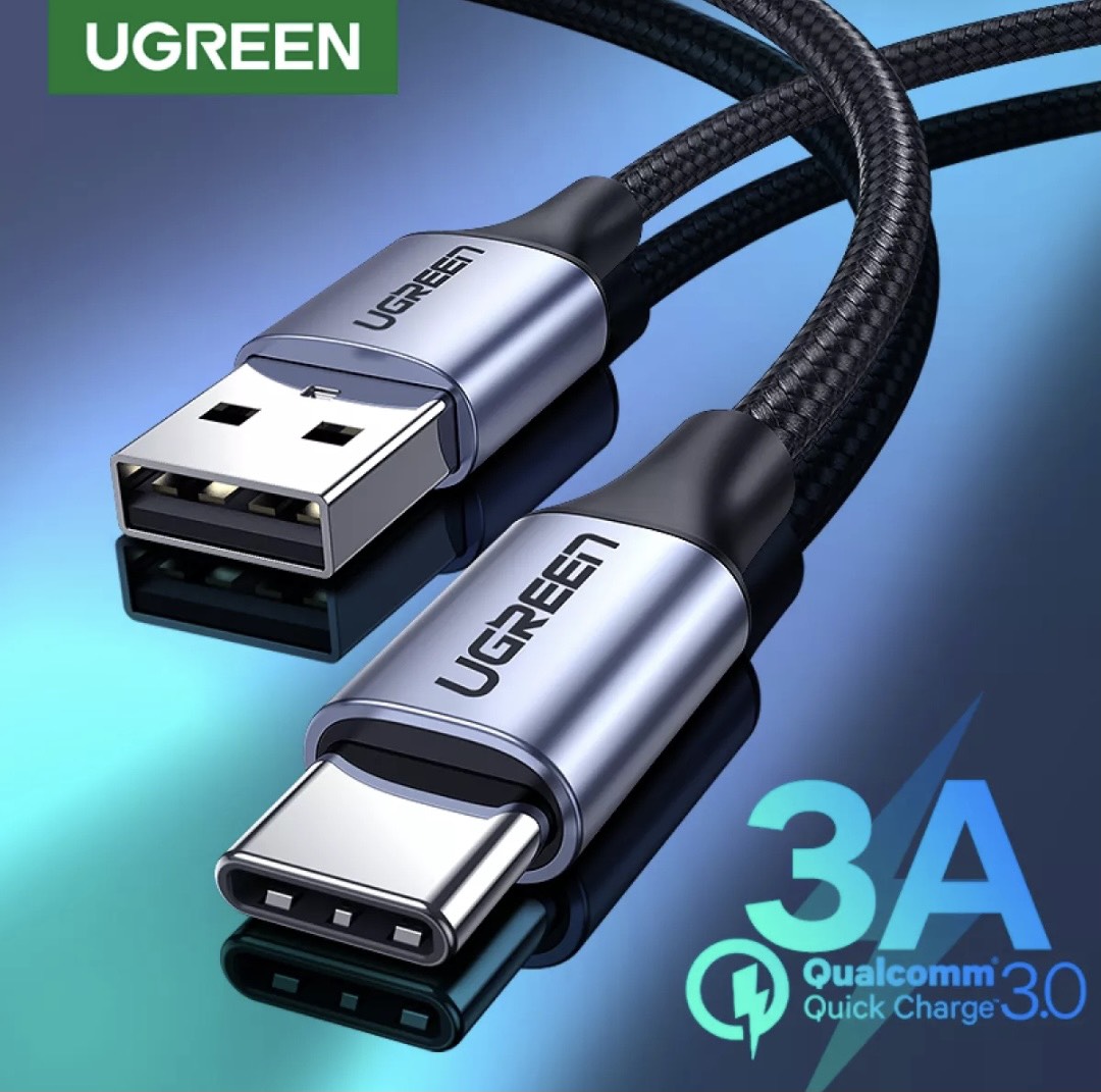 Cáp sạc nhanh usb type-c cao cấp ugreen us287- hàng chính hãng