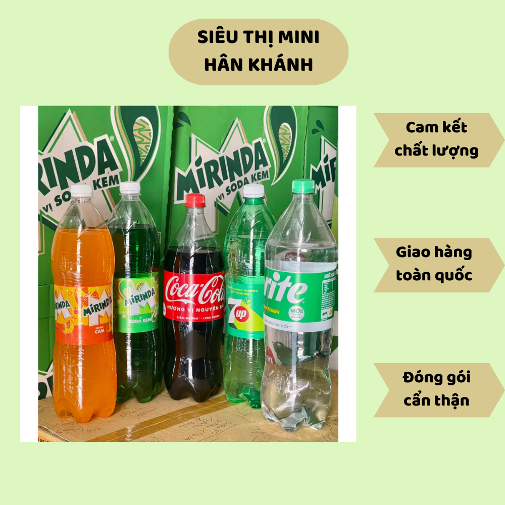 Nước Ngọt Chai Các Loại 1,5L Coca Pepsi Mirinda Soda Kem Mirida Cam Sprite