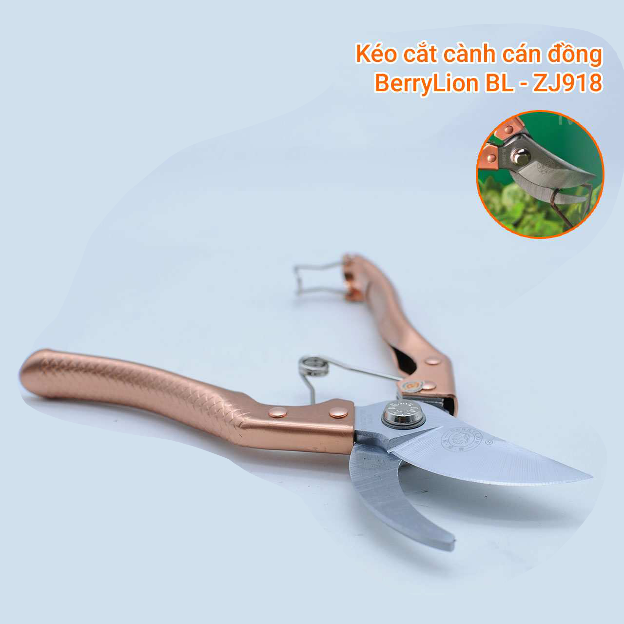 Kéo cắt cành vảy cá cán đồng Berrylion 918