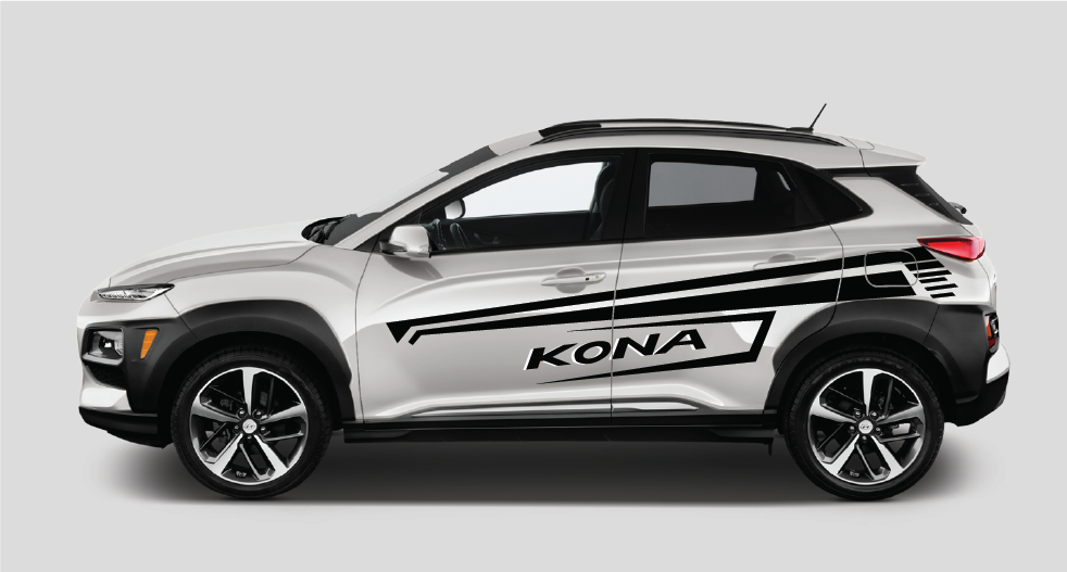 Decal tem dán sườn Hyundai Kona MS03- hàng thiết kế theo yêu cầu