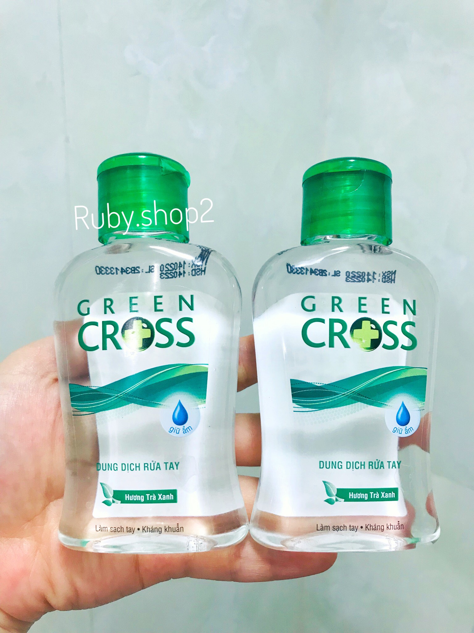 Nước rửa tay khô green cross hương trà xanh 100ml