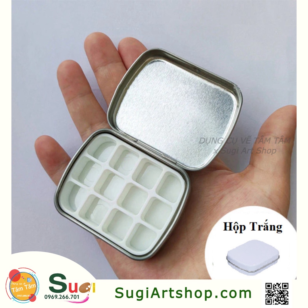 Khay chiết màu kim loại 12 ô 1.6ml - Hộp chiếc màu nước