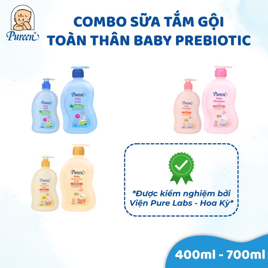 [Combo] Baby Body Wash and Shampoo 400ml and Kids Prebiotic 700ml