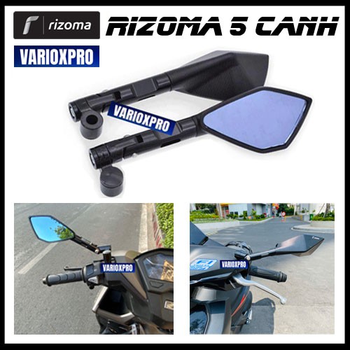 Kính chiếu hậu RIZOMA 5 cạnh xe máy hàng cao cấp - Gương chiếu hậu RIZOMA 5 cạnh