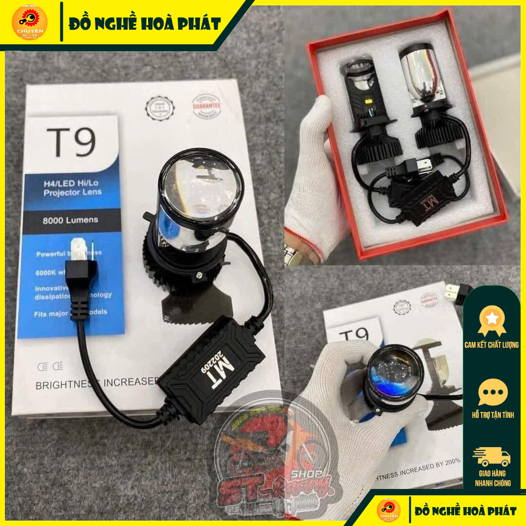  Đèn led bi cầu mini MT T9 bản cao cấp 2024 chân h4 