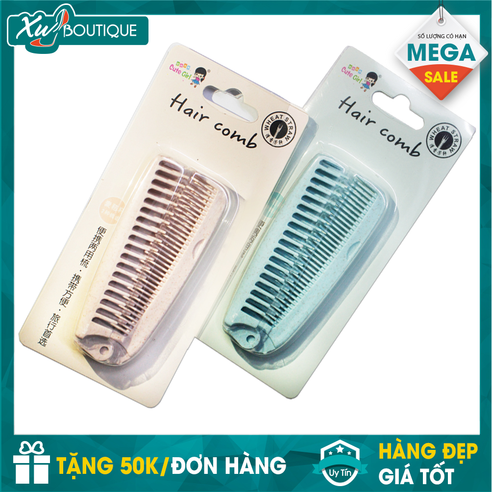 Lược Chải Tóc Mini  Lược Chải Tóc Gỡ Rối Dạng Gấp Nhỏ Gọn